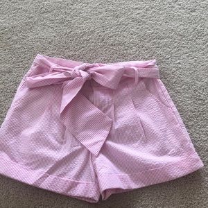 Lauren James Co. Seersucker Bow Shorts